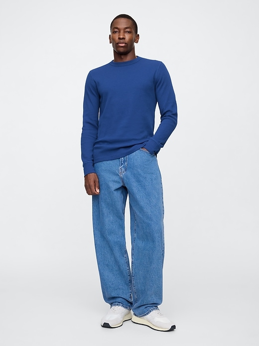 Image number 3 showing, Waffle-Knit Crewneck T-Shirt