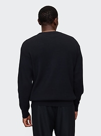 Oversized Fisherman-Stitch Crewneck Sweater | Gap Factory