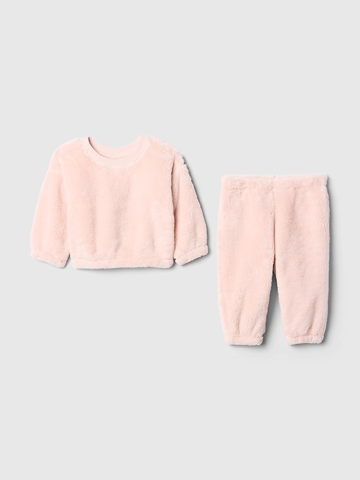 Image number 1 showing, Baby Sherpa Two-Piece Outfit Set