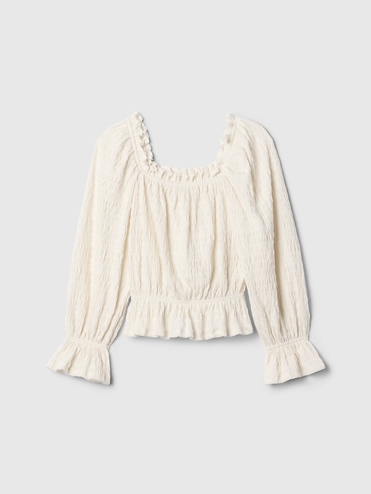 Image number 1 showing, Kids Crinkle Peplum Top