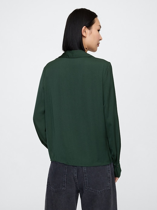 Relaxed Satin Shirt | Gap Factory