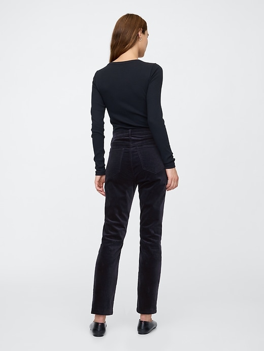 Image number 4 showing, High Rise Soft Vintage Slim Velvet Pants