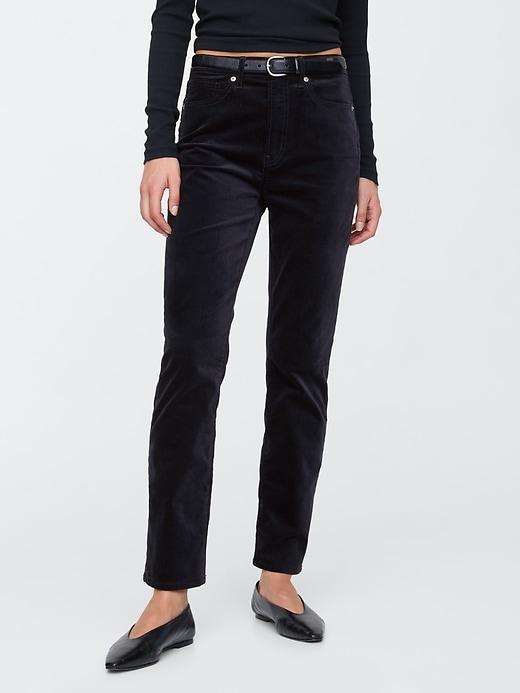 Image number 2 showing, High Rise Soft Vintage Slim Velvet Pants