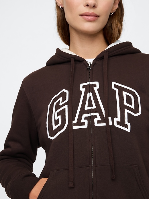 Image number 4 showing, Relaxed Gap Logo Sherpa-Lined Zip Hoodie