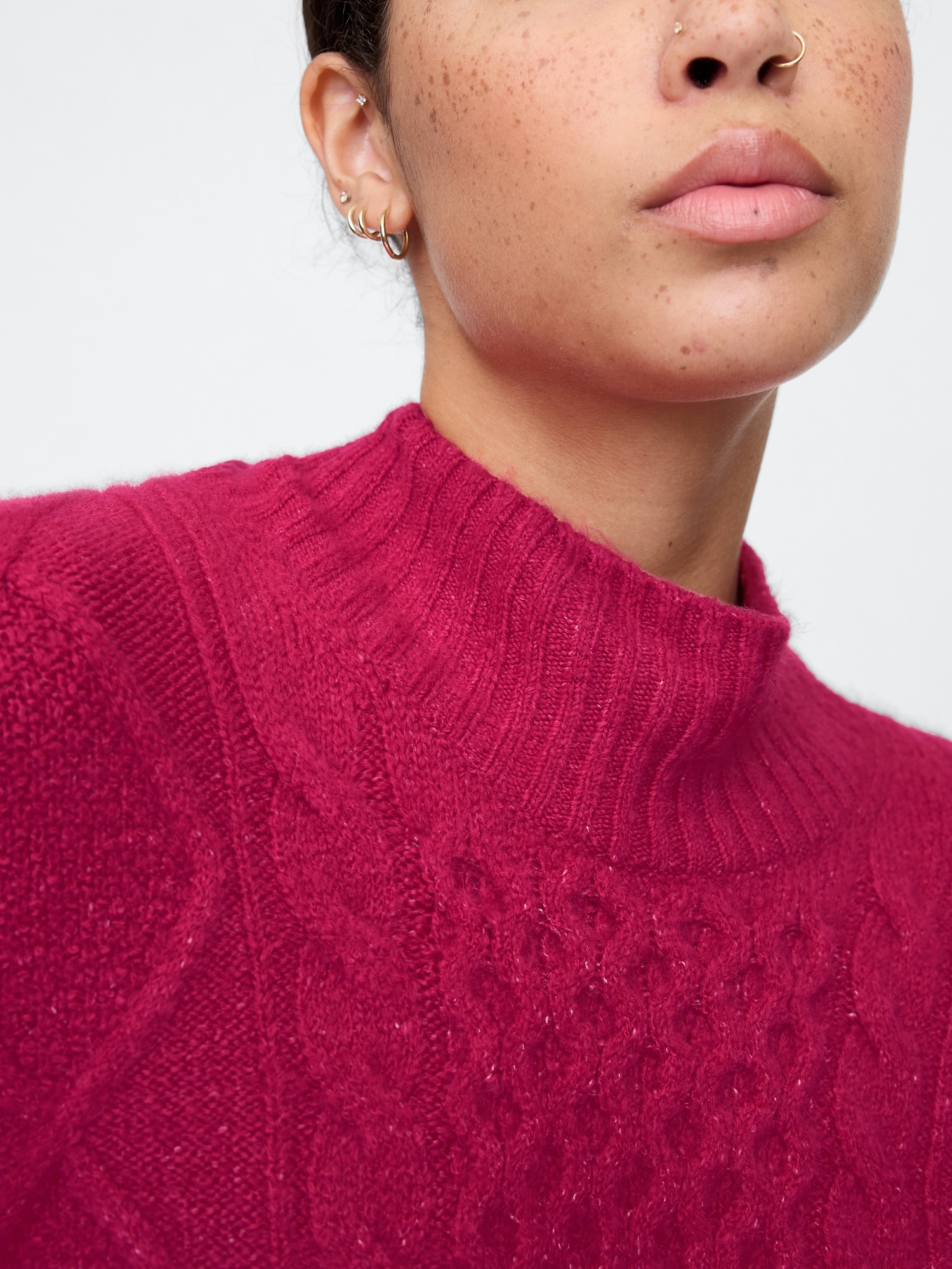 Oversized cable sweater clearance