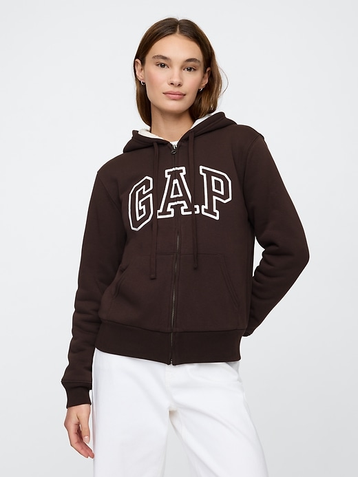 Image number 1 showing, Relaxed Gap Logo Sherpa-Lined Zip Hoodie