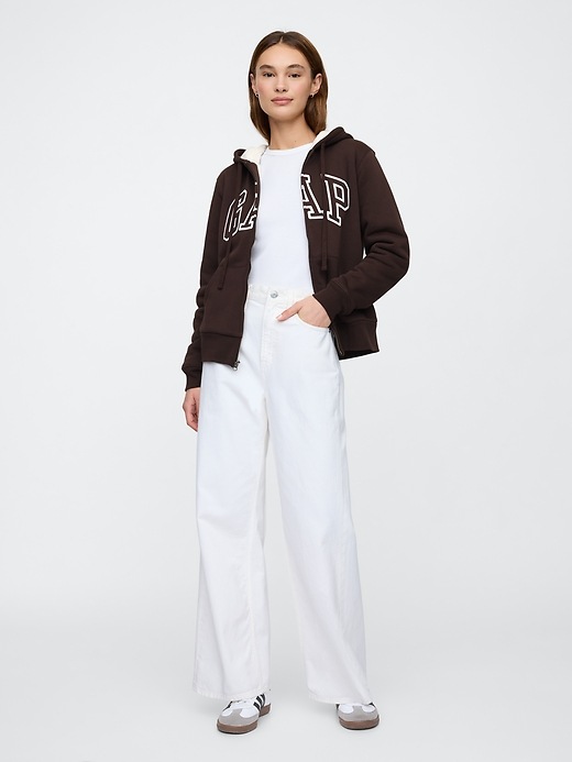 Image number 3 showing, Relaxed Gap Logo Sherpa-Lined Zip Hoodie