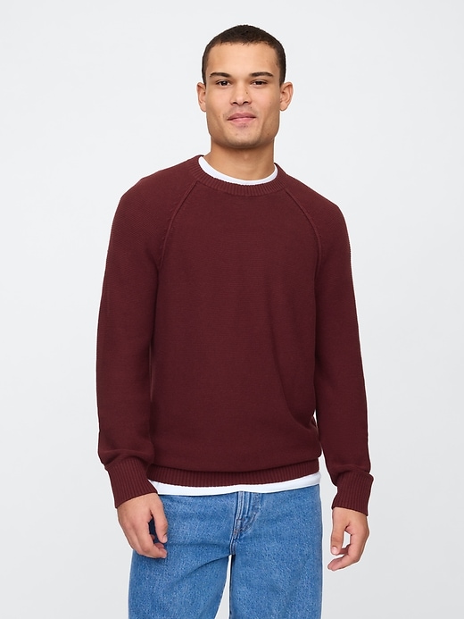 Image number 1 showing, Garter Crewneck Sweater