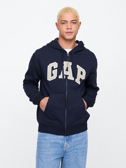 Relaxed Gap Logo Zip Hoodie