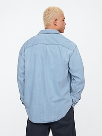 Stripe Denim Big Shirt