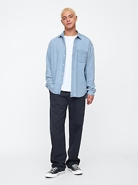 Stripe Denim Big Shirt