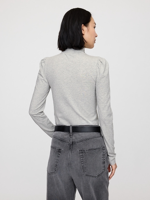 Image number 2 showing, Mockneck Puff Sleeve T-Shirt