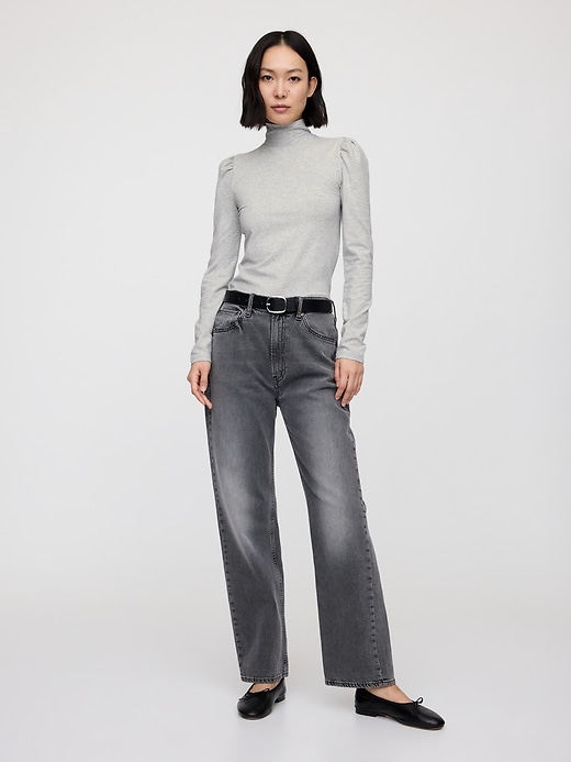 Image number 3 showing, Mockneck Puff Sleeve T-Shirt