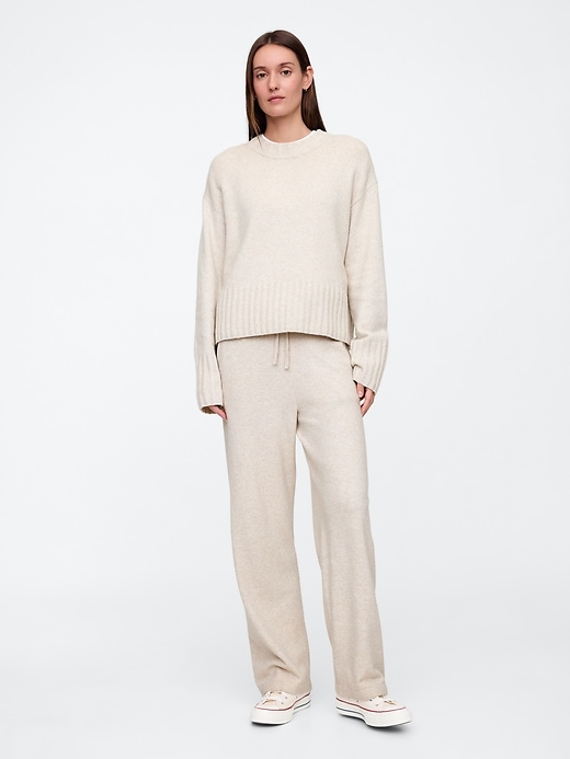 Image number 1 showing, CashSoft Wide-Leg Sweater Pants