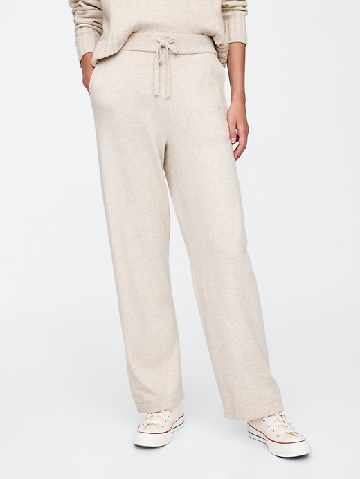 Image number 2 showing, CashSoft Wide-Leg Sweater Pants