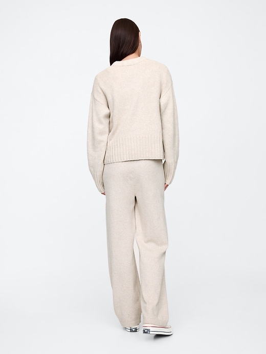 Image number 4 showing, CashSoft Wide-Leg Sweater Pants