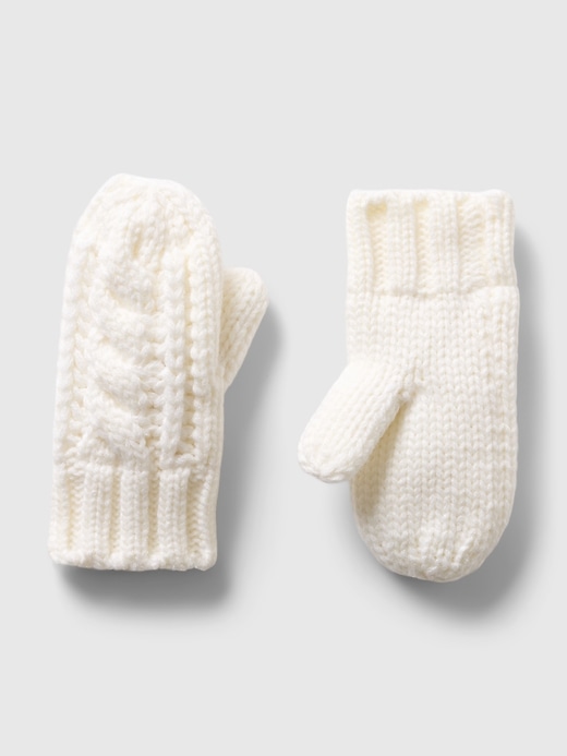 View large product image 1 of 1. Toddler Cable-Knit Mittens