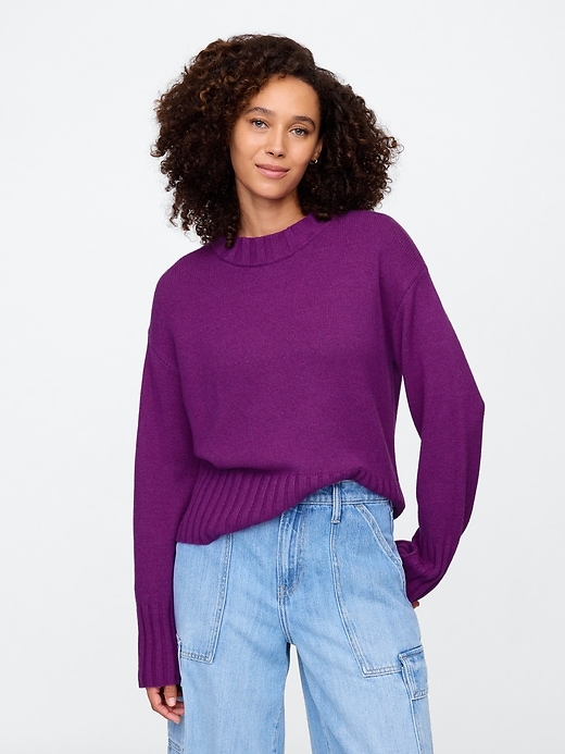 Image number 1 showing, CashSoft Relaxed Crewneck Sweater