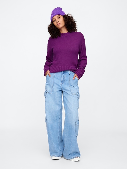 Image number 3 showing, CashSoft Relaxed Crewneck Sweater