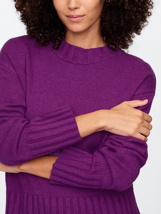 Image number 4 showing, CashSoft Relaxed Crewneck Sweater