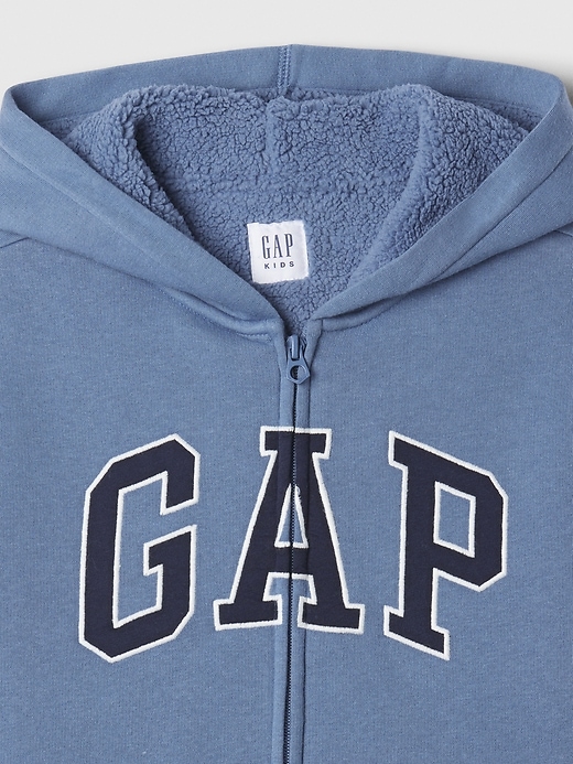 Image number 4 showing, Kids Gap Logo Sherpa-Lined Zip Hoodie