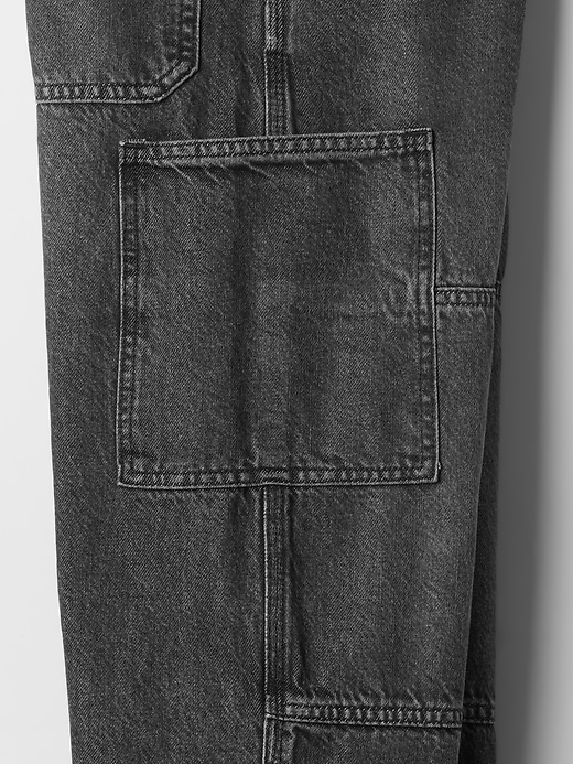 Image number 3 showing, Kids Baggy Cargo Pull-On Jeans