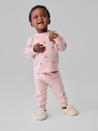 Baby Ribbed Sweater Two-Piece Outfit Set