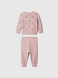 Baby Ribbed Sweater Two-Piece Outfit Set