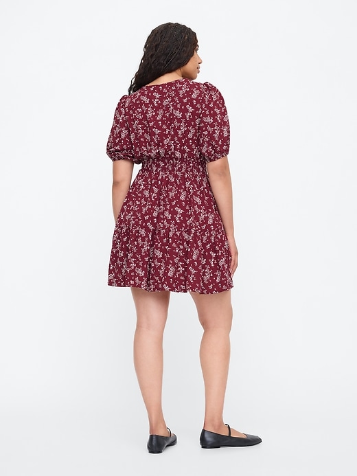 Image number 5 showing, Smocked Puff Sleeve Mini Dress
