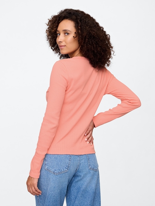Image number 2 showing, Pointelle Crewneck T-Shirt