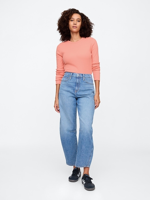 Image number 3 showing, Pointelle Crewneck T-Shirt