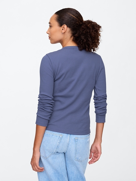 Image number 2 showing, Pointelle Crewneck T-Shirt