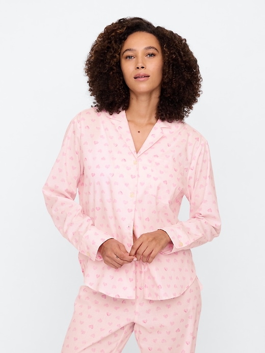 Image number 1 showing, Oversized Poplin PJ Shirt