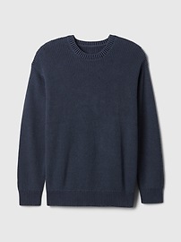 Relaxed Plaited Crewneck Sweater