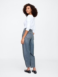 High Rise Barrel Jeans