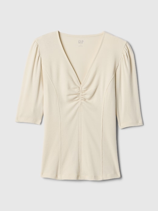 Image number 5 showing, Favorite Puff Sleeve V-Neck T-Shirt