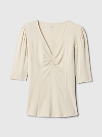 Favorite Puff Sleeve V-Neck T-Shirt