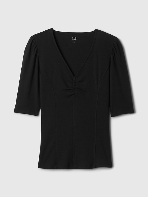 Image number 5 showing, Favorite Puff Sleeve V-Neck T-Shirt