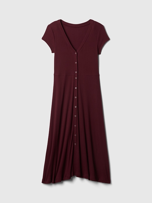 Image number 6 showing, Ribbed V-Neck Midi Dress