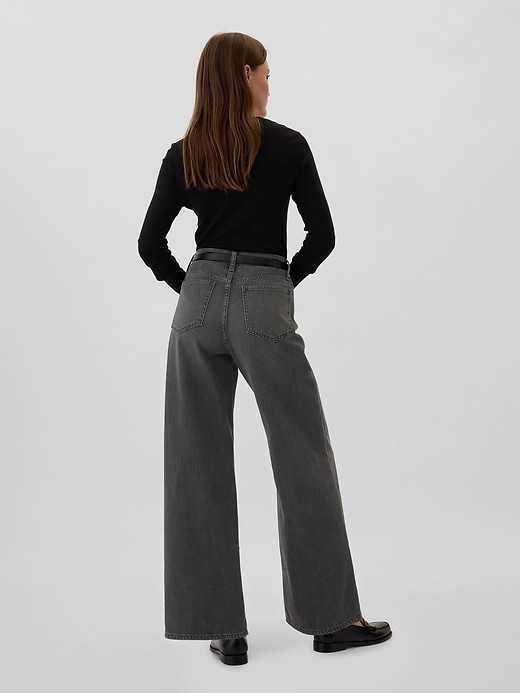 Image number 4 showing, High Rise Wide-Leg Jeans