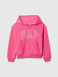GAP big logo zip hoodie キラキラ 平成 ピンク Kids Relaxed Gap Logo Zip Hoodie | Gap Factory