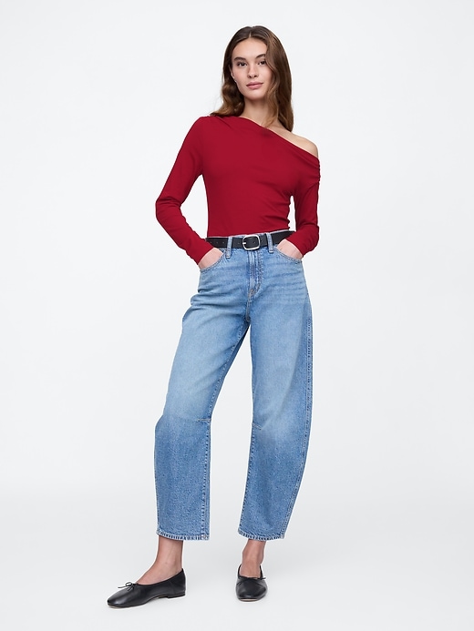 Stretch Jersey One-Shoulder Top | Gap Factory