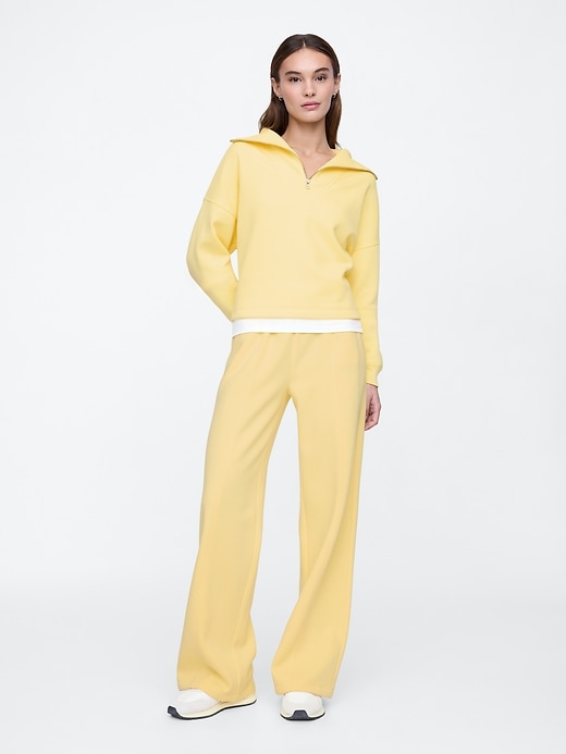 Image number 1 showing, Seamed Wide-Leg Pants
