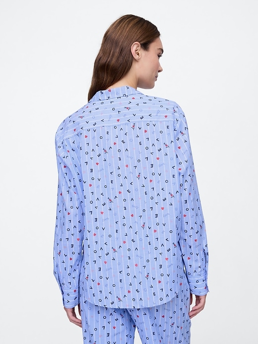 Image number 2 showing, Oversized Poplin PJ Shirt