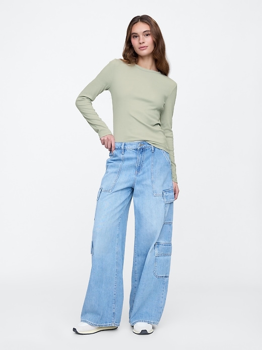 Image number 3 showing, Ribbed Crewneck T-Shirt