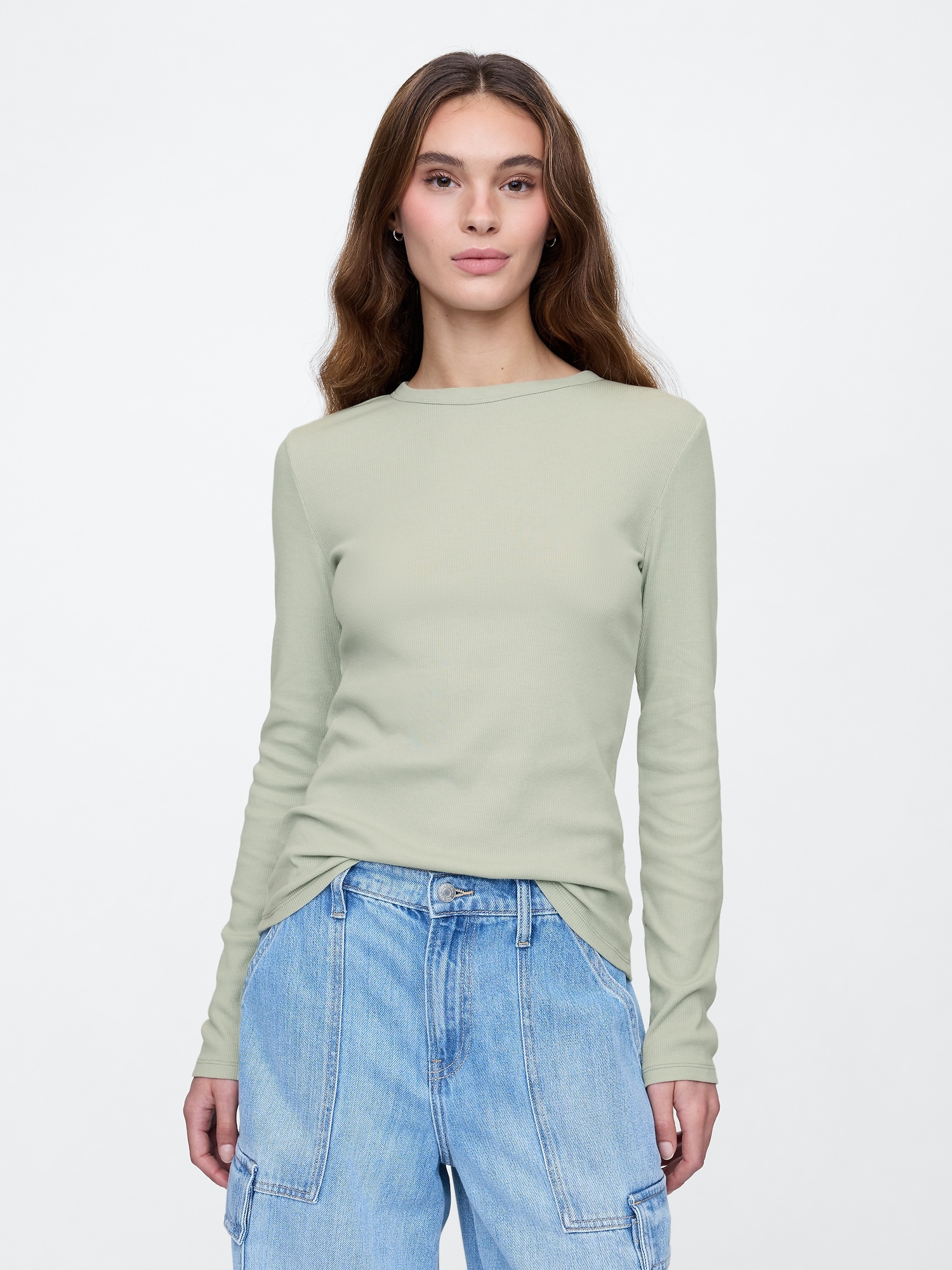 Ribbed Crewneck T-Shirt