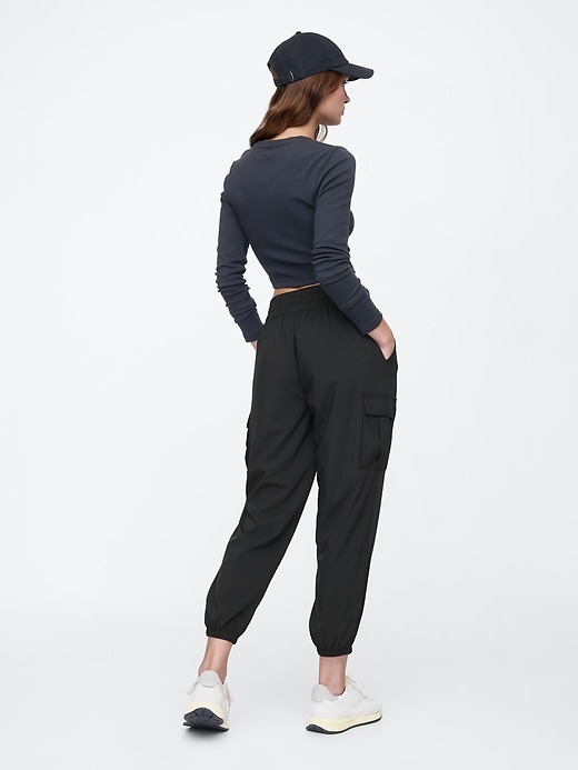 Image number 2 showing, GapFit Runaround Crop Cargo Joggers