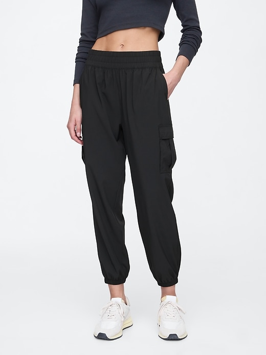 Image number 3 showing, GapFit Runaround Crop Cargo Joggers