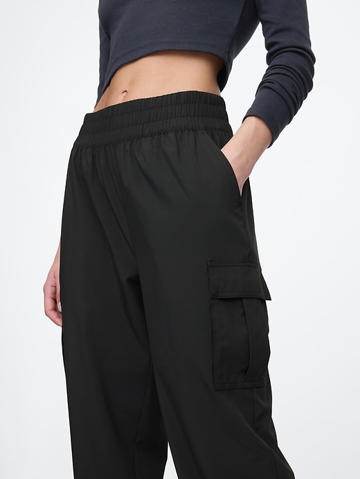Image number 4 showing, GapFit Runaround Crop Cargo Joggers