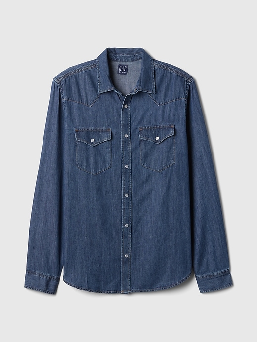 Image number 4 showing, Denim Western Shirt